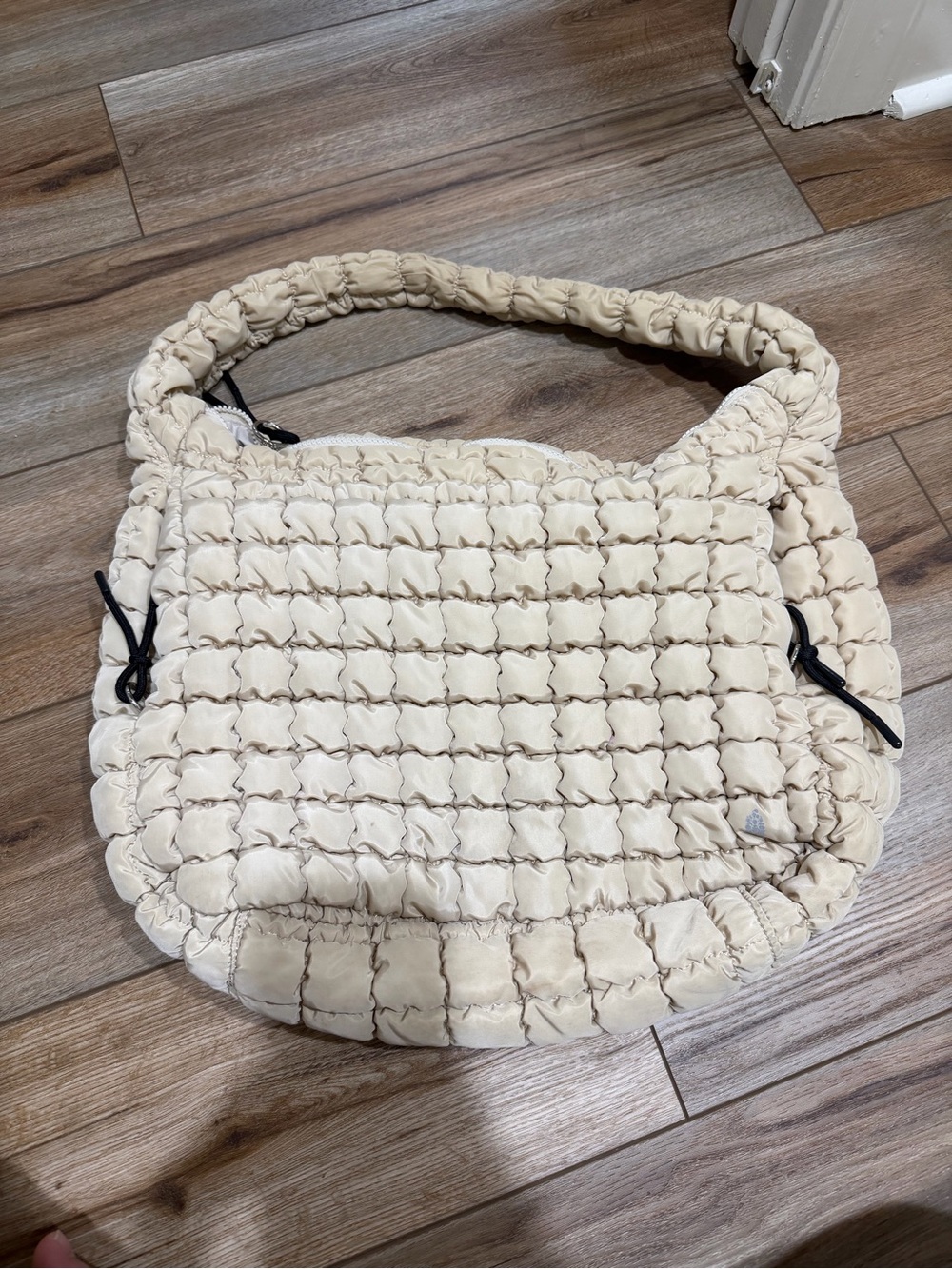 FP Movement by Free People Quilted Cream Shoulder Tote